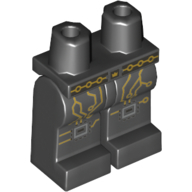 Lego Hips and Black Legs with Gold Belt and Circuitry Print / Black