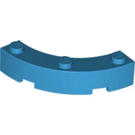 Brick Round Corner 4 x 4 Macaroni Wide with 3 Studs / Dark Azure