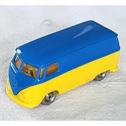 HO Scale VW Van - Yellow Base / Blue