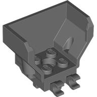 Lego Cockpit 4 x 2 x 3 with Pin Hole, and 2 Clips / Dark Bluish Gray
