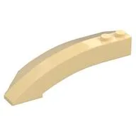 Brick Wedged, Curved 8 x 3 x 2 Open Right / Tan