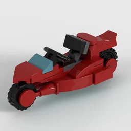 Minifig-scale futuristic bike