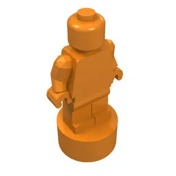 Minifig Trophy Statuette / Orange