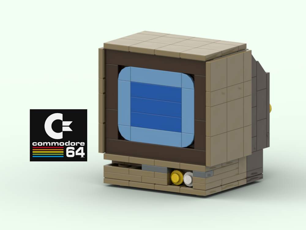 Lego Commodore Color Monitor 1702 (single) from my micro-scale C64 set