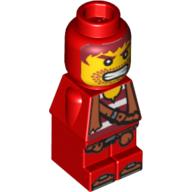 Lego Microfig Pirate Plank Pirate Red