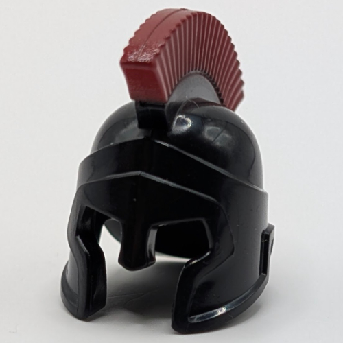 Lego Helmet Spartan Warrior with Dark Red Crest Print