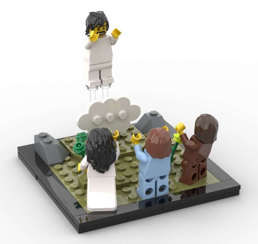 Lego The Ascension of Jesus Christ into Heaven - Christian Bible Diorama