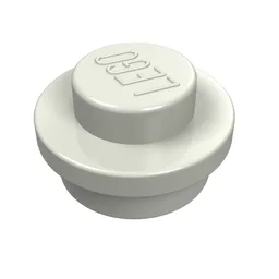 Plate Round 1 x 1 with Solid Stud / Glow In Dark Opaque