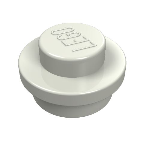 Lego Plate Round 1 x 1 with Solid Stud / Glow In Dark Opaque