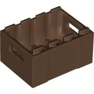 Box / Crate with Handholds 3 x 4 x 1 2/3 / Brown