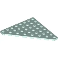 Wedge Plate 8 x 8 Cut Corner / Light Aqua