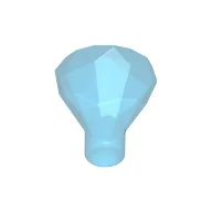 Rock 1 x 1 Jewel / Gem 24 Facet / Trans-Dark Blue