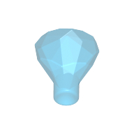 Lego Rock 1 x 1 Jewel / Gem 24 Facet / Trans-Dark Blue