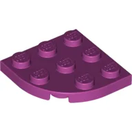 Plate Round Corner 3 x 3 / Magenta
