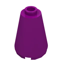 Cone 2 x 2 x 2, Open Stud / Purple