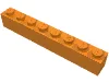 Brick 1 x 8 / Orange