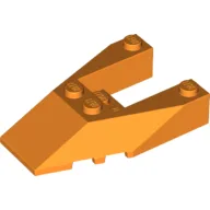 Brick Wedged, Sloped 6 x 4 Cutout, Stud Notches / Orange
