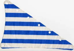Sail, Triangular, 15 x 22 with Blue Thin Stripes Print