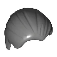 Hair Combed Back / Dark Bluish Gray