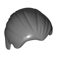 Lego Hair Combed Back / Dark Bluish Gray