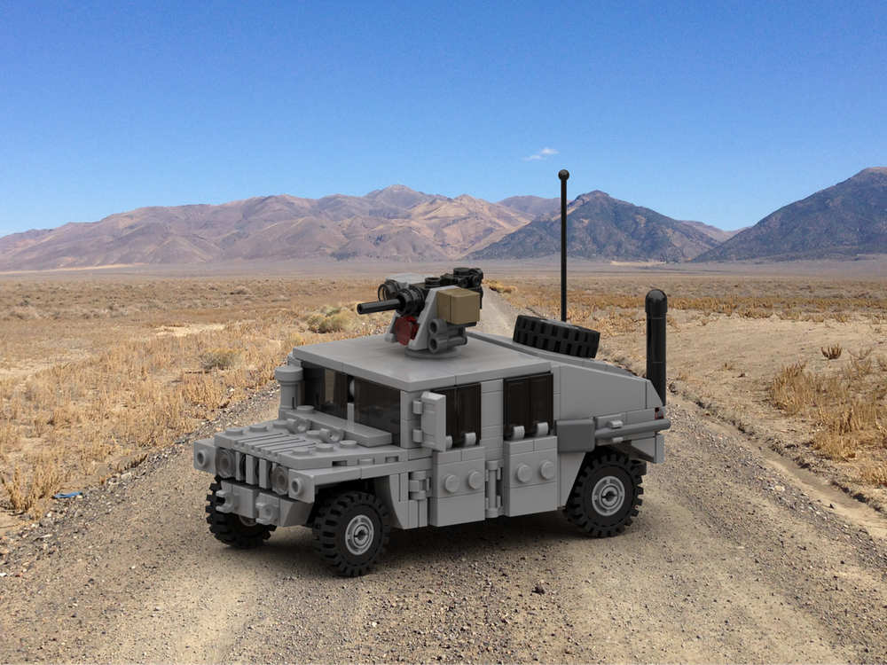Lego Humvee with CROWS (Light Bluish Gray)