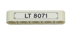 Technic, Liftarm Thick 1 x 5 with 'LT 8071' and 4 Rivets Pattern (Sticker) - Set 8071