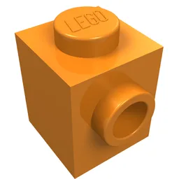 Brick Special 1 x 1 with Stud on 1 Side / Orange