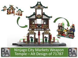 Ninjago City Markets - Weapon Temple - Alt Design of Set 71787