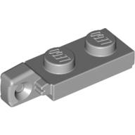 Lego Hinge Plate 1 x 2 Locking with 1 Finger On End, with Groove / Light Bluish Gray