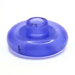Pen Bead, Round Short, Curved Edge / Trans-Purple