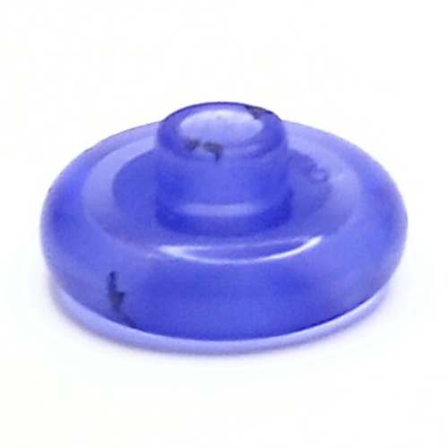 Lego Pen Bead, Round Short, Curved Edge / Trans-Purple