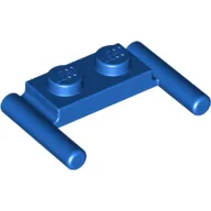 Plate Special 1 x 2 with Handles [Flat Ends / Low Attachment] / Blue