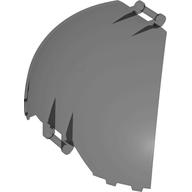 Lego Panel Curved, Quarter, with Bars at Each End / Trans-Black
