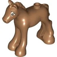 Animal, Horse / Foal, with Brown Eyes, White Pupils and Black Eyelashes Print / Medium Nougat
