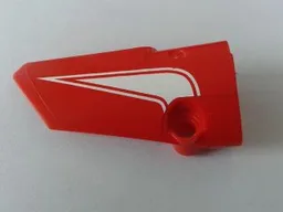 Technic, Panel Fairing # 3 Small Smooth Long, Side A with White Curved Arrow Pattern (Sticker) - Set 8258