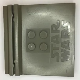 Plate Special 6 x 6 x 2/3 with 4 Studs and Embossed 'STAR WARS' / Dark Gray