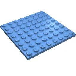 Plate 8 x 8 / Medium Blue