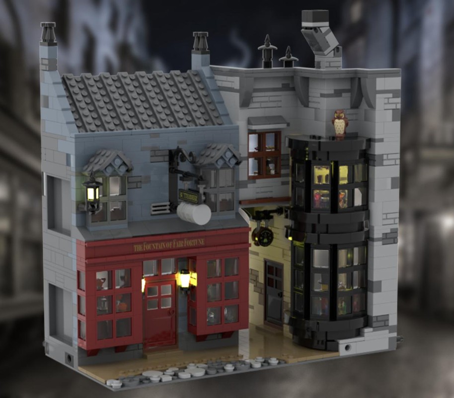 Lego Fountain of Fair Fortune and Potion Shop