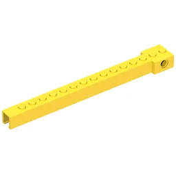 Crane Arm Outside, Narrow, 15 Studs / Yellow