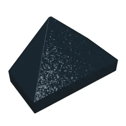 Brick Sloped 45° 2 x 1 Triple with Ovoid Bottom Pin / Black