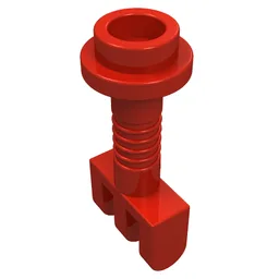 Hinge Bar with 3 Fingers and End Stud (Control Lever) / Red