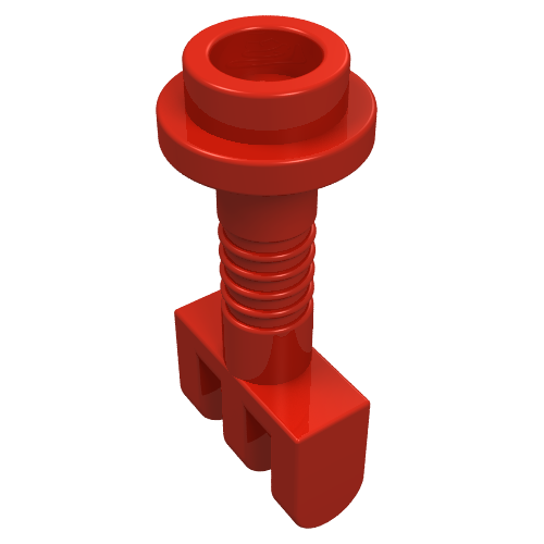 Lego Hinge Bar with 3 Fingers and End Stud (Control Lever) / Red
