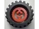 Wheel with Split Axle Hole with Black Tire 30 x 10.5 Offset Tread (3482 / 2346) / Red