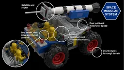 Classic Space Mobile Rocket Transporter (Pull-Back Motors)