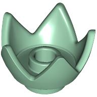 Lego Crown / Flower / Egg Shell Half / Sand Green
