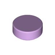 Lego Tile Round 1 x 1 / Lavender