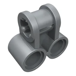 Technic Axle and Pin Connector Perpendicular Double / Pearl Light Gray
