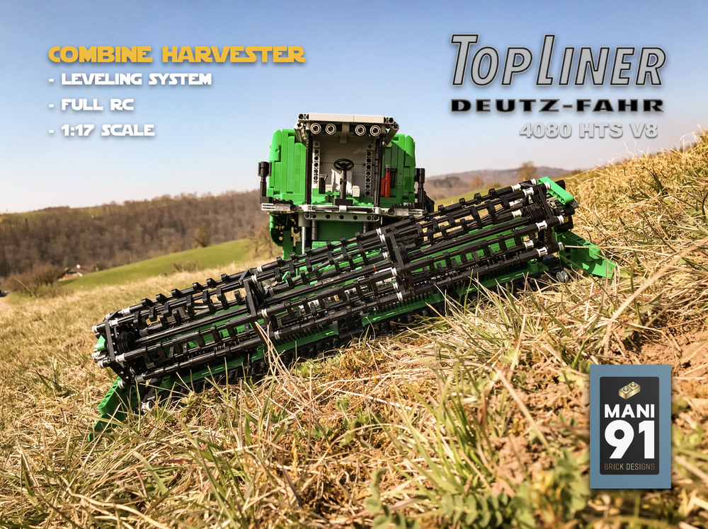 Lego Combine Harvester Full RC (DEUTZ-FAHR TopLiner 4080HTS)