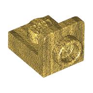Lego Bracket 1 x 1 - 1 x 1 Inverted / Pearl Gold