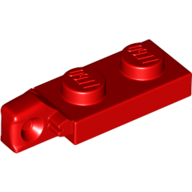 Lego Hinge Plate 1 x 2 Locking with 1 Finger On End, without Groove / Red